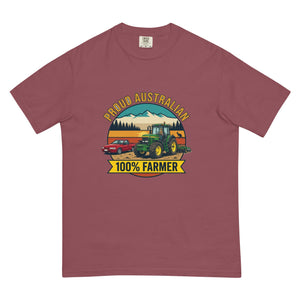 The Tractor Mugs Store Brick John Deere 7810 PROUD AUSTRALIAN 100% FARMER Outdoor | Unisex Premium T-shirt Quality Farmers Merch