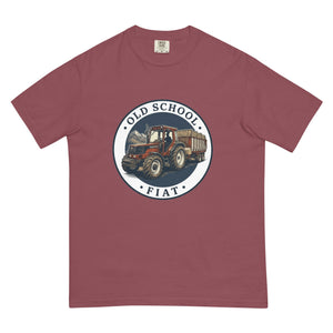 The Tractor Mugs Store Brick / S FIATAGRI F140 OLD SCHOOL FIAT Engraving | Unisex Premium T-shirt Quality Farmers Merch