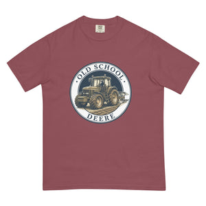 The Tractor Mugs Store Brick / S John Deere 7810 OLD SCHOOL DEERE Engraving | Unisex Premium T-shirt Quality Farmers Merch