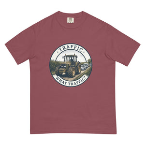 The Tractor Mugs Store Brick / S John Deere 7810 TRAFFIC WHAT TRAFFIC? Engraving | Unisex Premium T-shirt Quality Farmers Merch