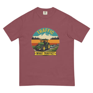 The Tractor Mugs Store Brick / S John Deere 7810 TRAFFIC WHAT TRAFFIC? Outdoor | Unisex Premium T-shirt Quality Farmers Merch