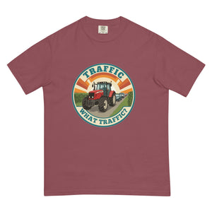 The Tractor Mugs Store Brick / S Massey Ferguson 6480 TRAFFIC WHAT TRAFFIC? Retro | Unisex Premium T-shirt Quality Farmers Merch