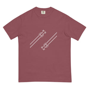 The Tractor Mugs Store Brick / S Two Tractors + Tram Lines | Unisex Premium T-shirt Quality Farmers Merch