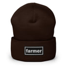 The Tractor Mugs Store Brown OASIS Style 'Farmer' | Cuffed Beanie Quality Farmers Merch
