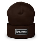 The Tractor Mugs Store Brown OASIS Style 'Farmerette' | Cuffed Beanie Quality Farmers Merch