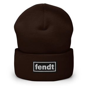 The Tractor Mugs Store Brown OASIS Style 'Fendt' | Cuffed Beanie Quality Farmers Merch