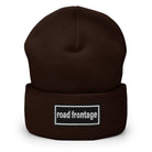 The Tractor Mugs Store Brown OASIS Style 'Road Frontage' | Cuffed Beanie Quality Farmers Merch