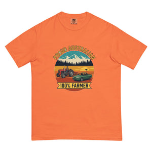 The Tractor Mugs Store Burnt Orange Massey Ferguson 35X PROUD AUSTRALIAN 100% FARMER Outdoor | Unisex Premium T-shirt Quality Farmers Merch
