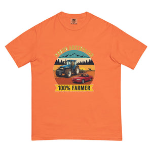 The Tractor Mugs Store Burnt Orange New Holland TM 155 PROUD AUSTRALIAN 100% FARMER Outdoor | Unisex Premium T-shirt Quality Farmers Merch