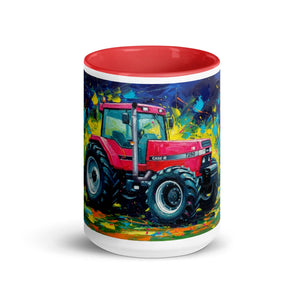 The Tractor Mugs Store Case 7250 Splash Art | Mug with Color Inside Quality Farmers Merch