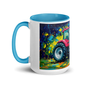 The Tractor Mugs Store Case 7250 Splash Art | Mug with Color Inside Quality Farmers Merch