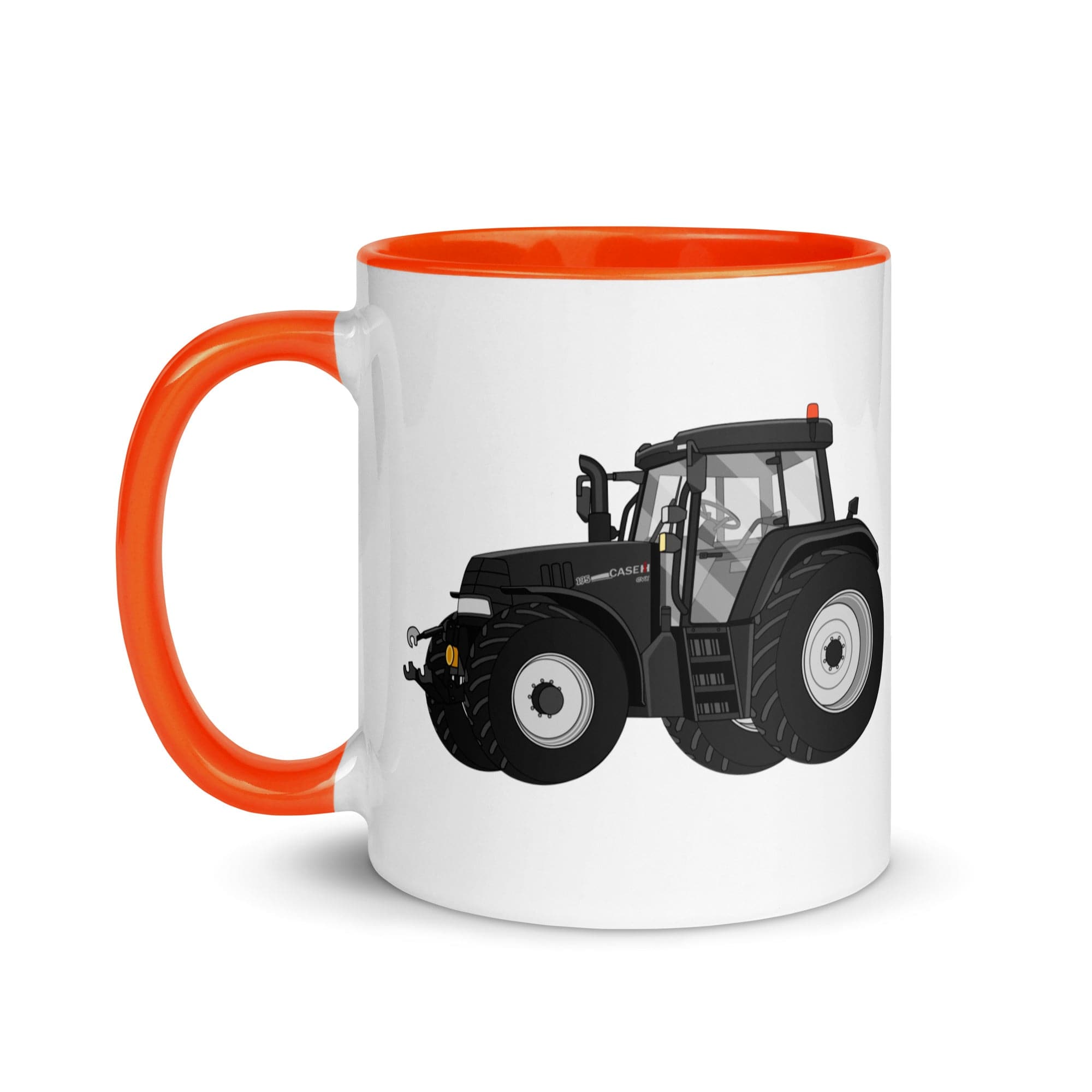 The Tractor Mugs Store Case IH 195 CVX Black | Mug with Color Inside Quality Farmers Merch
