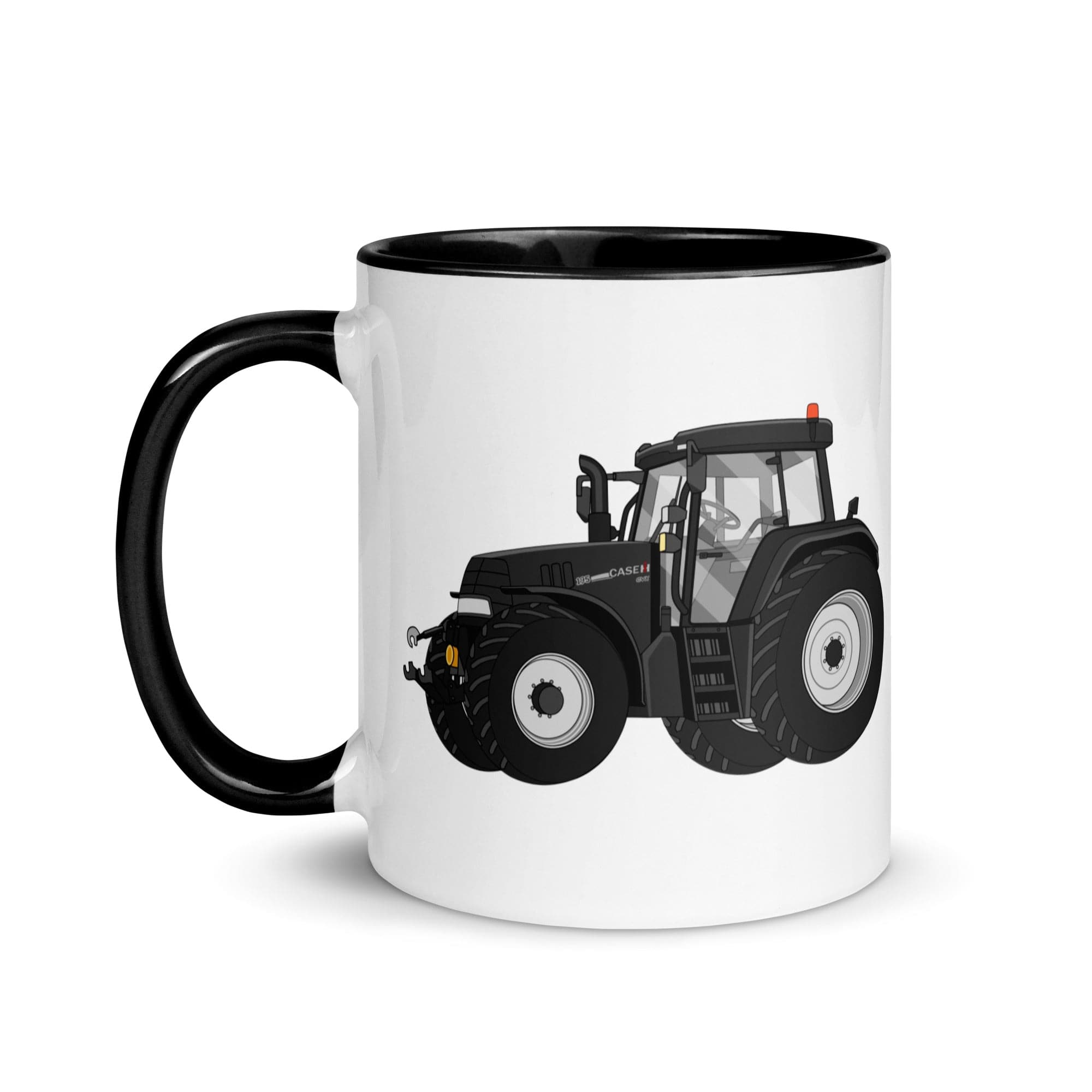 The Tractor Mugs Store Case IH 195 CVX Black | Mug with Color Inside Quality Farmers Merch