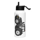 The Tractor Mugs Store Case IH 195 CVX Black | Stainless steel water bottle with a straw lid Quality Farmers Merch