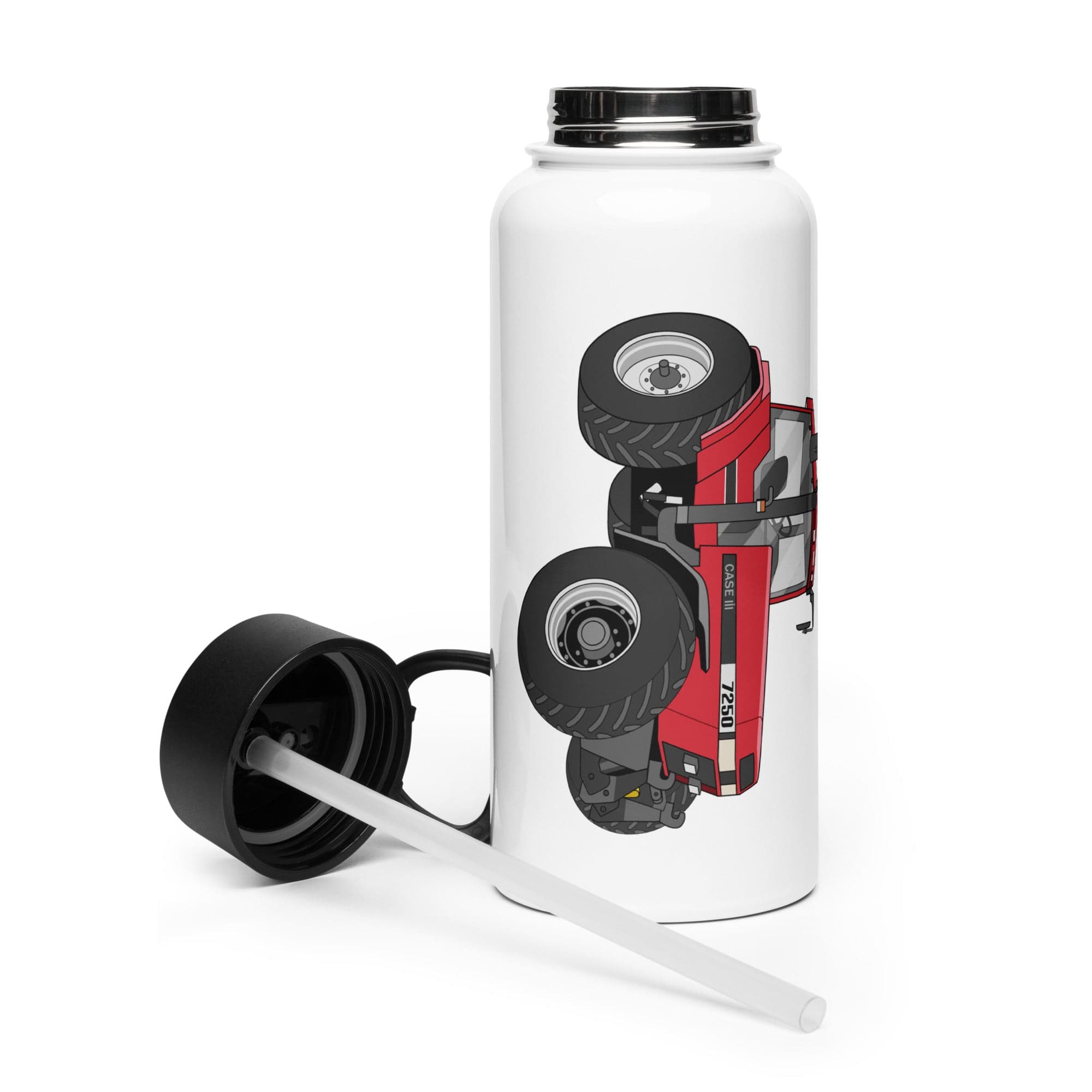 The Tractor Mugs Store Case IH 7250   | Stainless Steel Water Bottle Quality Farmers Merch