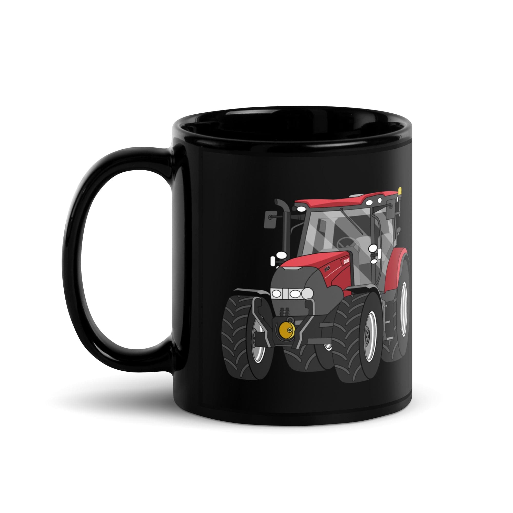 The Tractor Mugs Store Case IH Maxxum 145 | Black Glossy Mug Quality Farmers Merch
