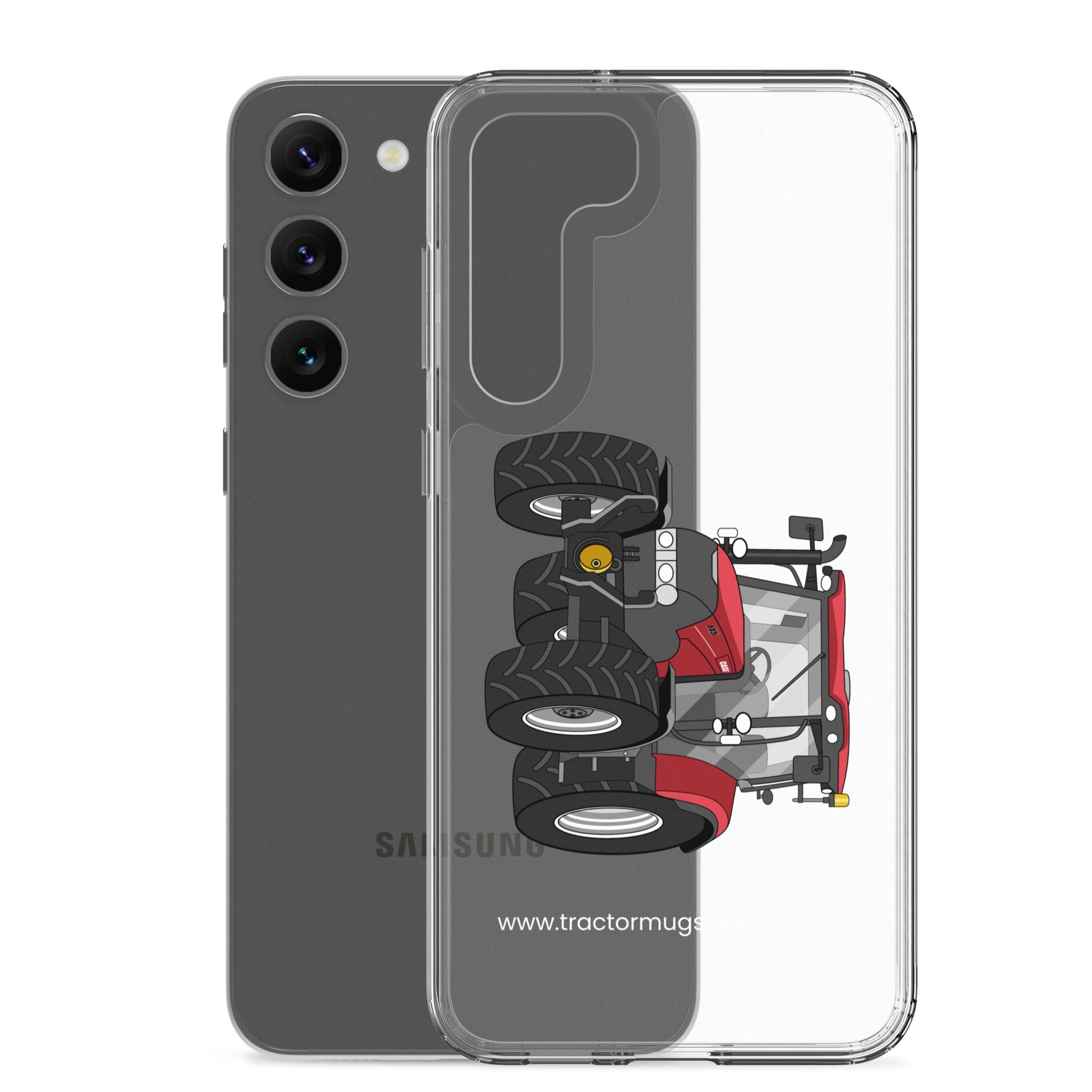 The Tractor Mugs Store Case IH Maxxum 145 | Clear Case for Samsung® Quality Farmers Merch