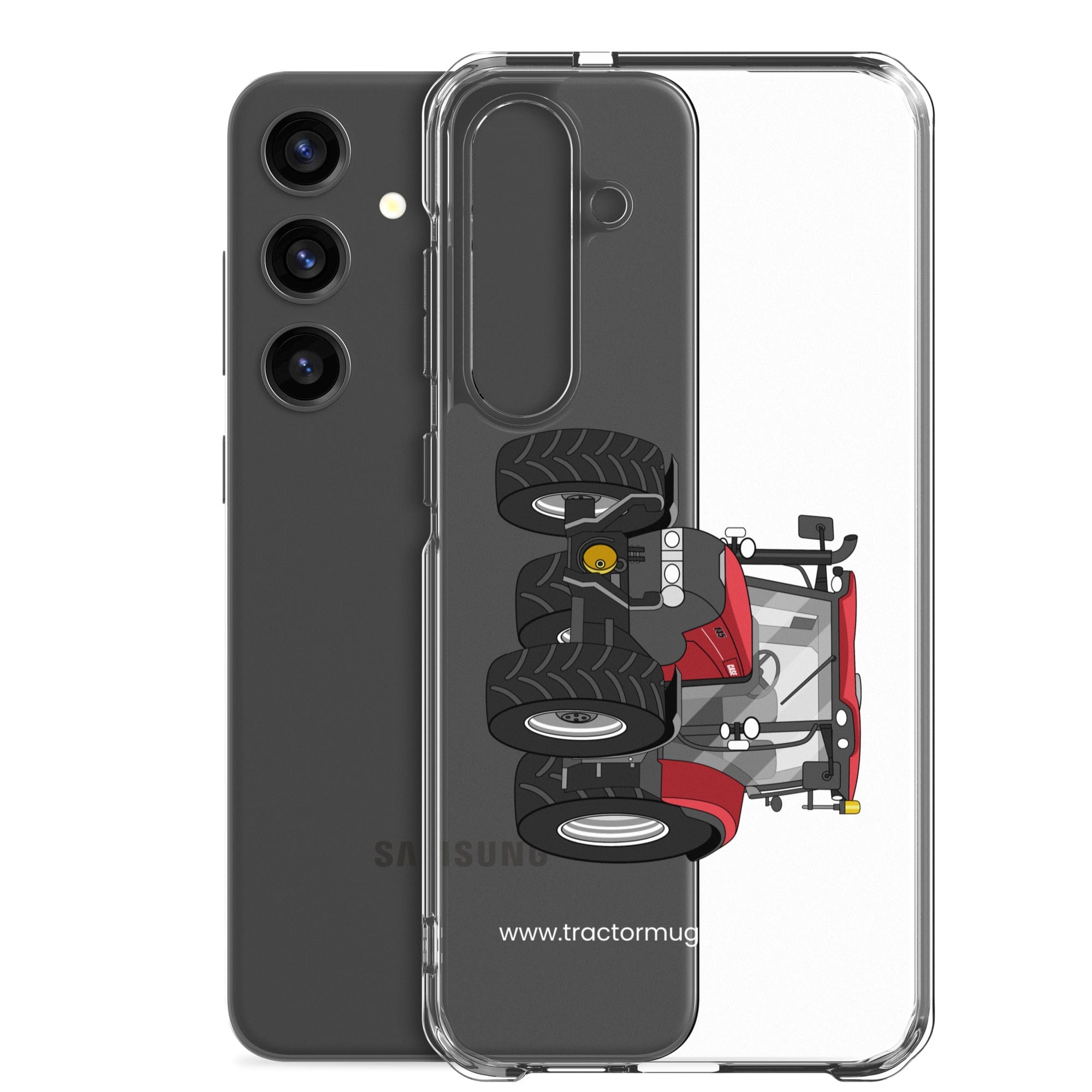 The Tractor Mugs Store Case IH Maxxum 145 | Clear Case for Samsung® Quality Farmers Merch