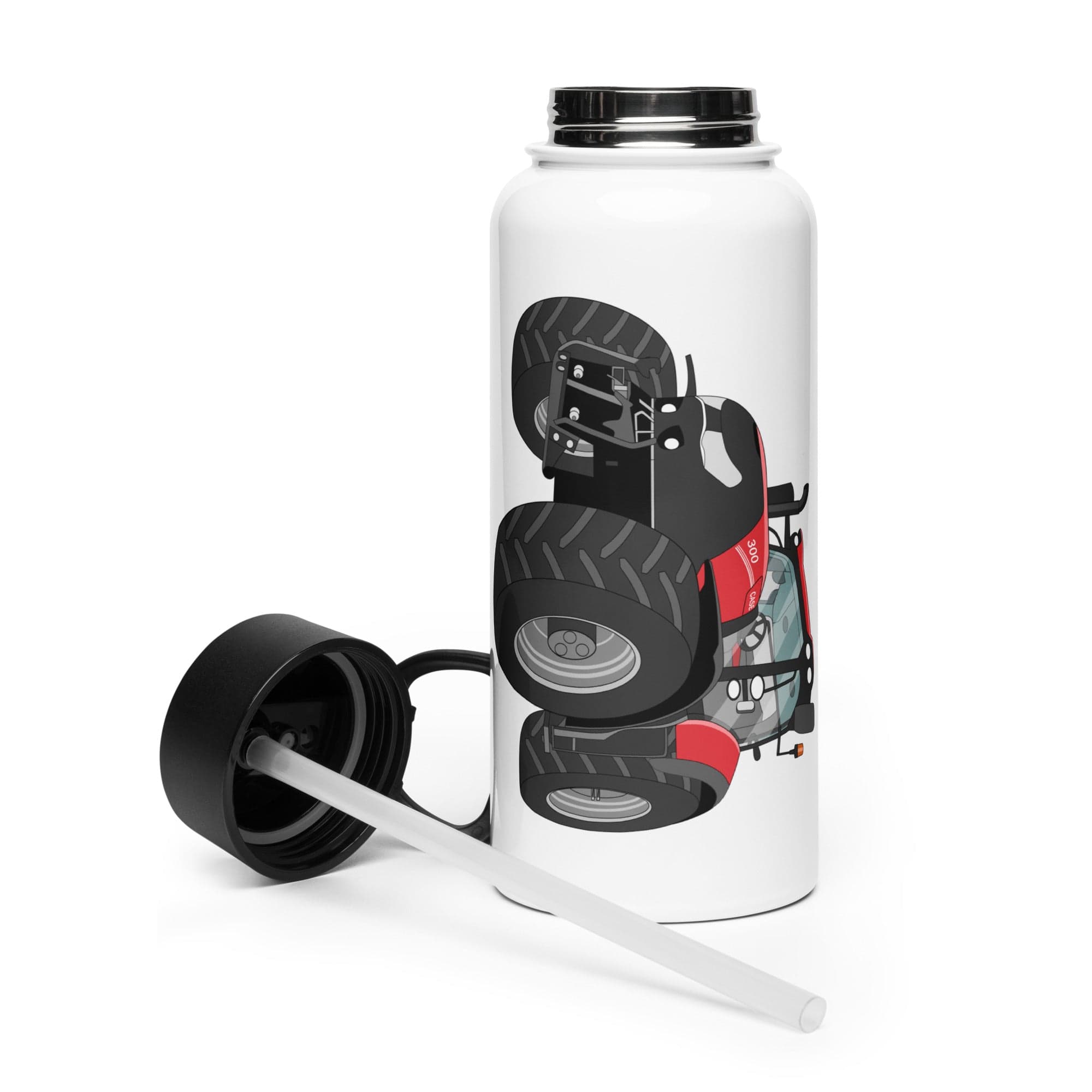 The Tractor Mugs Store Case IH Optum 300 CVX | Stainless Steel Water Bottle Quality Farmers Merch