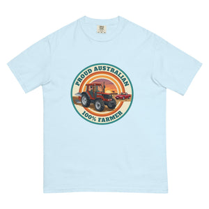 The Tractor Mugs Store Chambray FIATAGRI F140 PROUD AUSTRALIAN 100% FARMER Retro | Unisex Premium T-shirt Quality Farmers Merch