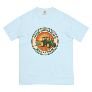 The Tractor Mugs Store Chambray John Deere 3350 4WD PROUD AUSTRALIAN 100% FARMER Retro | Unisex Premium T-shirt Quality Farmers Merch