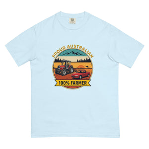 The Tractor Mugs Store Chambray Massey Ferguson 3075 PROUD AUSTRALIAN 100% FARMER Outdoor | Unisex Premium T-shirt Quality Farmers Merch