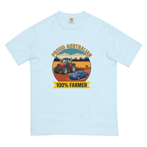 The Tractor Mugs Store Chambray Massey Ferguson 6480 PROUD AUSTRALIAN 100% FARMER Outdoor | Unisex Premium T-shirt Quality Farmers Merch