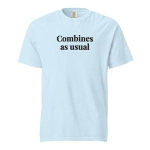 The Tractor Mugs Store Chambray / S Combines as Usual | Unisex Premium T-shirt Quality Farmers Merch