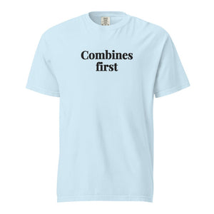 The Tractor Mugs Store Chambray / S Combines First | Unisex Premium T-shirt Quality Farmers Merch
