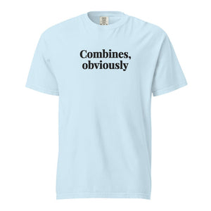 The Tractor Mugs Store Chambray / S Combines, Obviously | Unisex Premium T-shirt Quality Farmers Merch