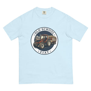 The Tractor Mugs Store Chambray / S FIATAGRI F140 OLD SCHOOL FIAT Engraving | Unisex Premium T-shirt Quality Farmers Merch