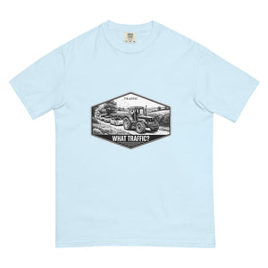 The Tractor Mugs Store Chambray / S FIATAGRI F140 TRAFFIC WHAT TRAFFIC? Moose | Unisex Premium T-shirt Quality Farmers Merch