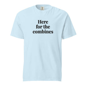 The Tractor Mugs Store Chambray / S Here for the Combines | Unisex Premium T-shirt Quality Farmers Merch