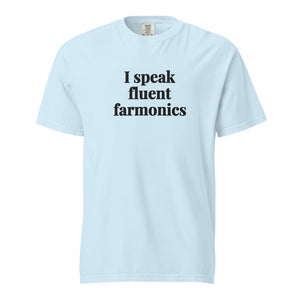 The Tractor Mugs Store Chambray / S I Speak Fluent Farmonics | Unisex Premium T-shirt Quality Farmers Merch