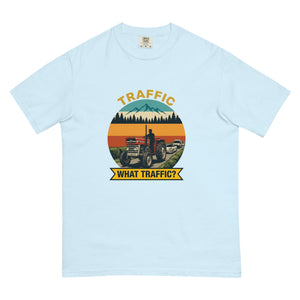 The Tractor Mugs Store Chambray / S Massey Ferguson 135 TRAFFIC WHAT TRAFFIC? Outdoor | Unisex Premium T-shirt Quality Farmers Merch