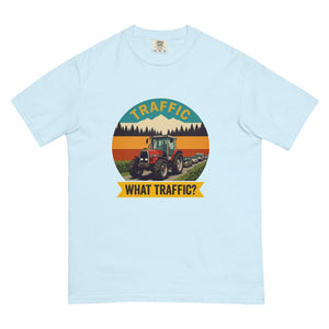 The Tractor Mugs Store Chambray / S Massey Ferguson 3075 TRAFFIC WHAT TRAFFIC? Outdoor | Unisex Premium T-shirt Quality Farmers Merch