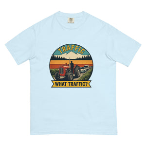 The Tractor Mugs Store Chambray / S Massey Ferguson 35X TRAFFIC WHAT TRAFFIC? Outdoor | Unisex Premium T-shirt Quality Farmers Merch