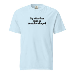 The Tractor Mugs Store Chambray / S My Attention Span Is Combine Shaped | Unisex Premium T-shirt Quality Farmers Merch