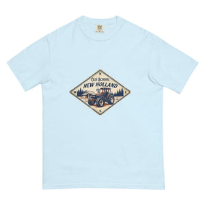 The Tractor Mugs Store Chambray / S New Holland TM 135 OLD SCHOOL NEW HOLLAND Heritage | Unisex Premium T-shirt Quality Farmers Merch