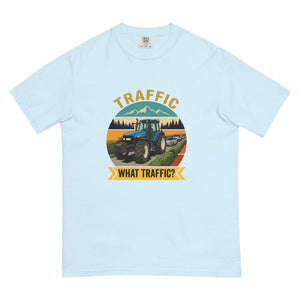 The Tractor Mugs Store Chambray / S New Holland TM 155 TRAFFIC WHAT TRAFFIC? Outdoor | Unisex Premium T-shirt Quality Farmers Merch