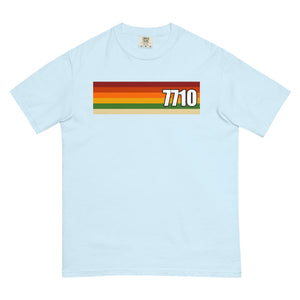 The Tractor Mugs Store Chambray / S Retro Stripes 7710 | Unisex Premium T-shirt Quality Farmers Merch