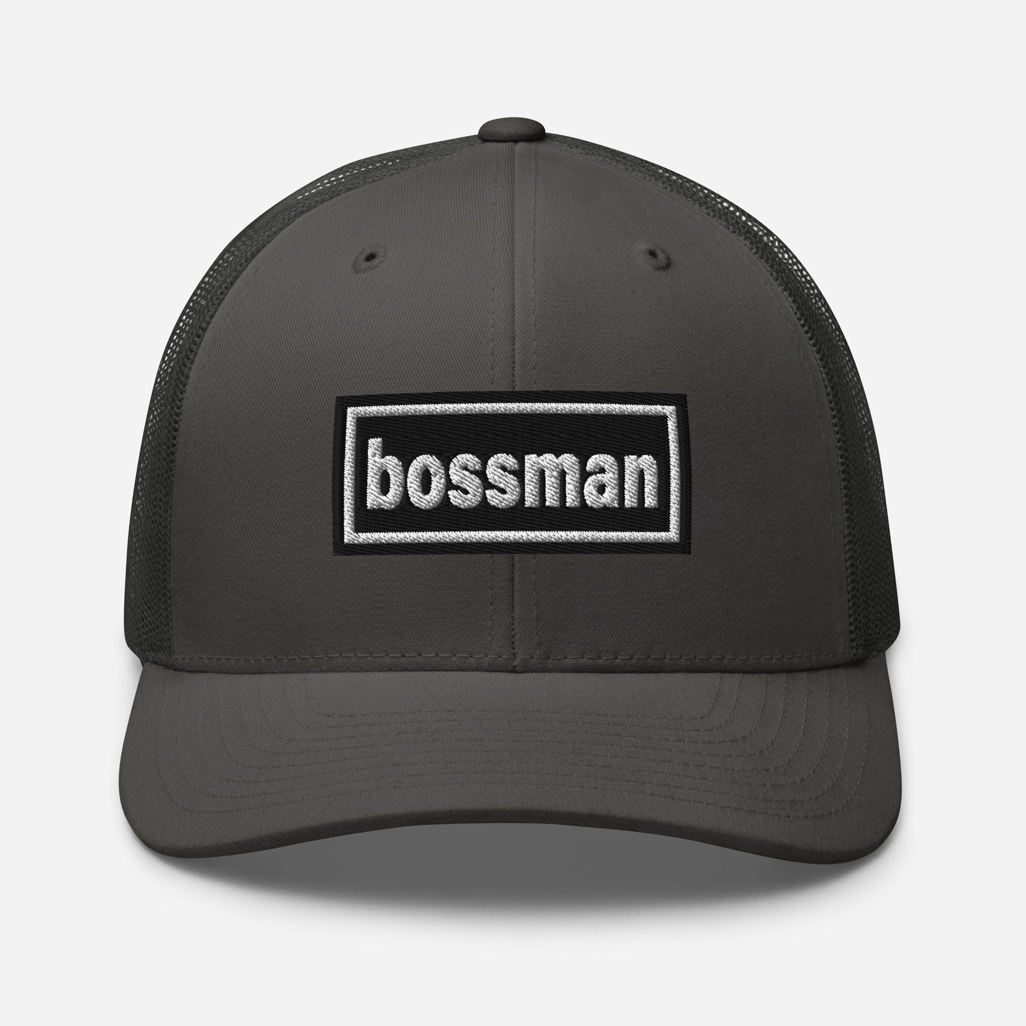 The Tractor Mugs Store Charcoal Oasis Style Retro Bossman | Trucker Cap Quality Farmers Merch