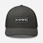 The Tractor Mugs Store Charcoal Oasis Style Retro Cows | Trucker Cap Quality Farmers Merch
