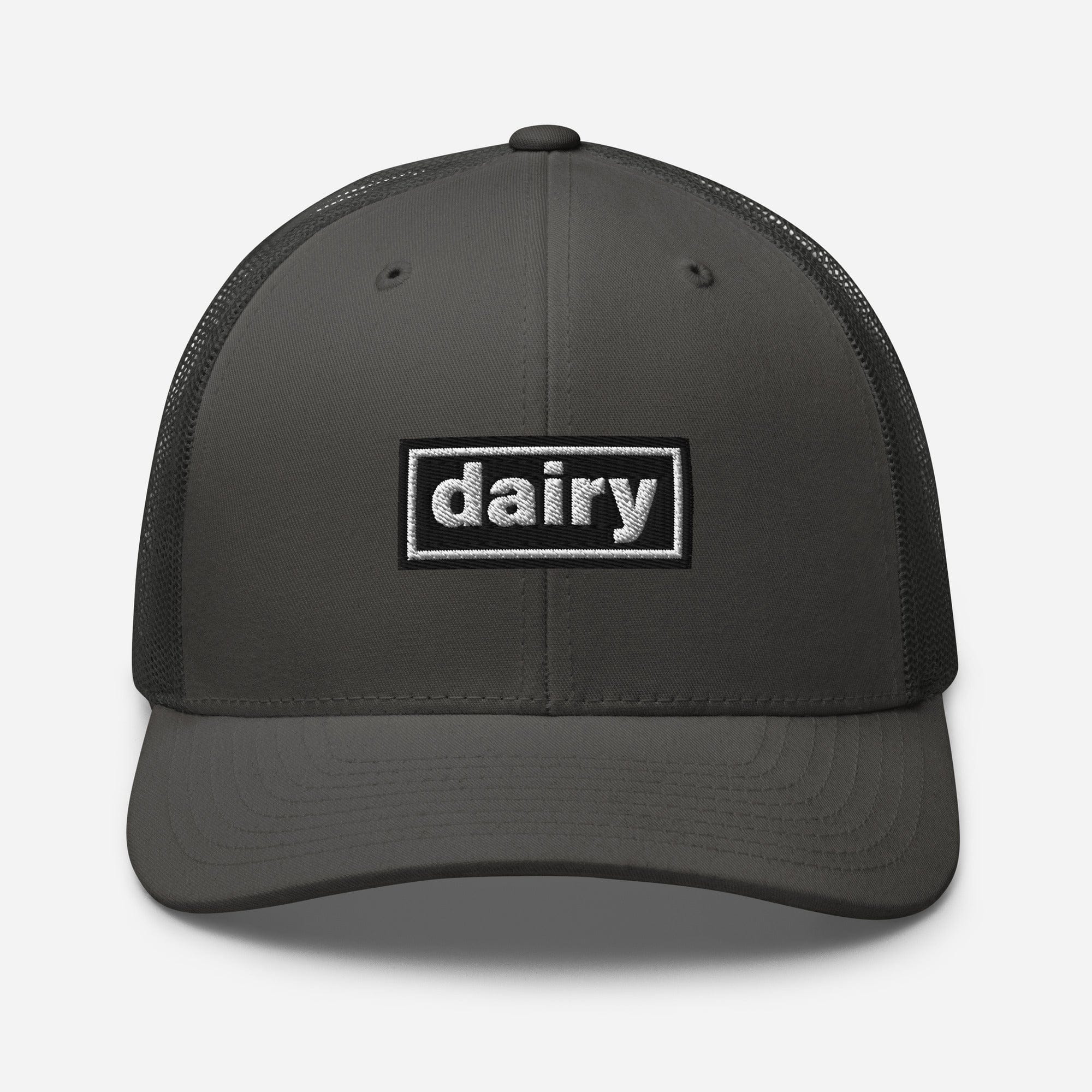 The Tractor Mugs Store Charcoal Oasis Style Retro Dairy | Trucker Cap Quality Farmers Merch