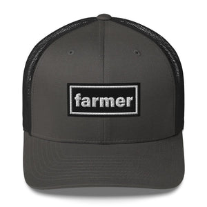 The Tractor Mugs Store Charcoal Oasis Style Retro Farmer Trucker Cap Quality Farmers Merch