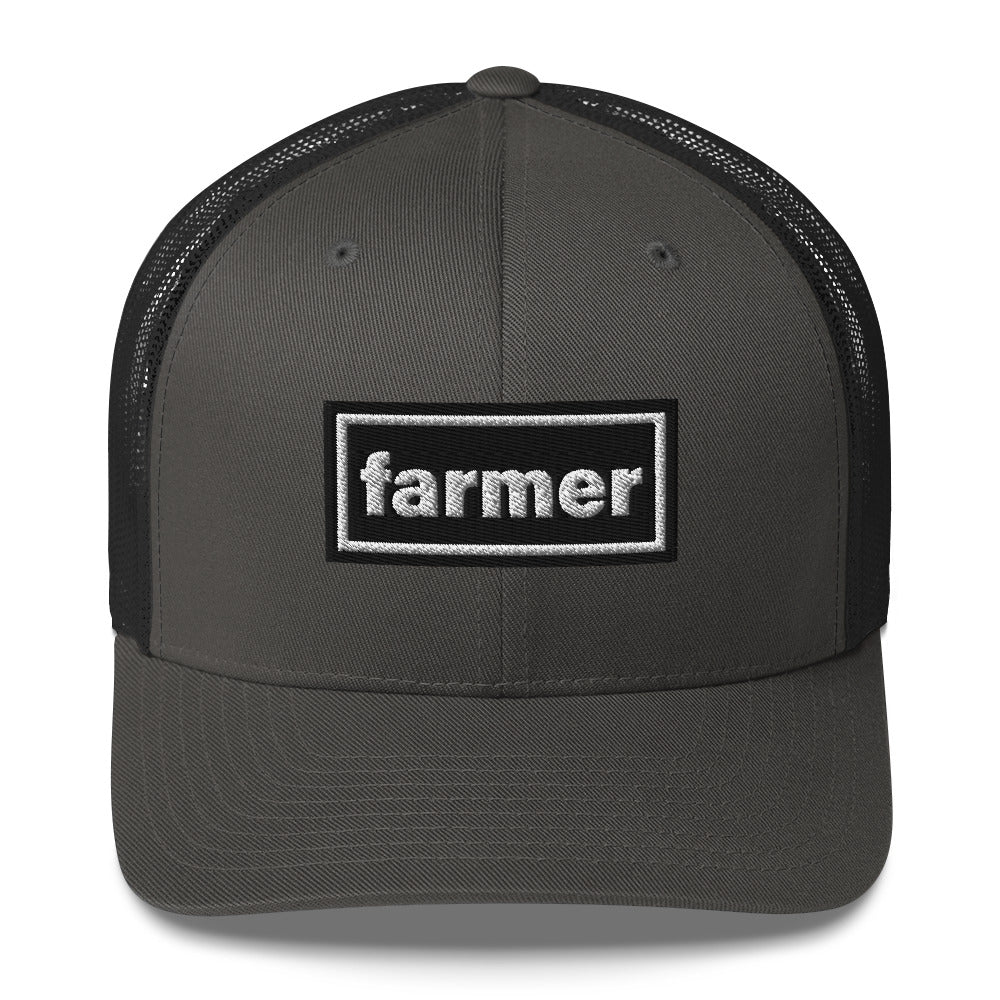 The Tractor Mugs Store Charcoal Oasis Style Retro Farmer Trucker Cap Quality Farmers Merch