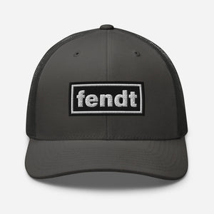 The Tractor Mugs Store Charcoal Oasis Style Retro Fendt | Trucker Cap Quality Farmers Merch