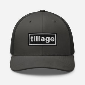 The Tractor Mugs Store Charcoal Oasis Style Retro Tillage | Trucker Cap Quality Farmers Merch