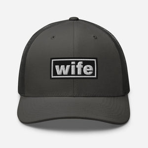The Tractor Mugs Store Charcoal Oasis Style Retro Wife | Trucker Cap Quality Farmers Merch