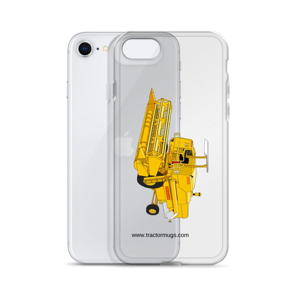 The Tractor Mugs Store Clayson 8060 Combine Harvester | Clear Case for iPhone® Quality Farmers Merch